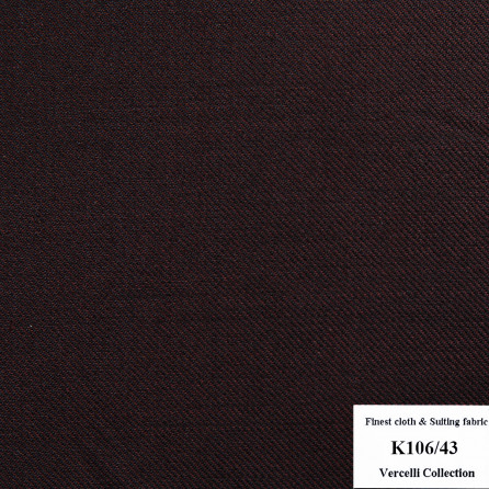 K106/43 Vercelli CVM - Vải Suit 95% Wool - Tím Trơn